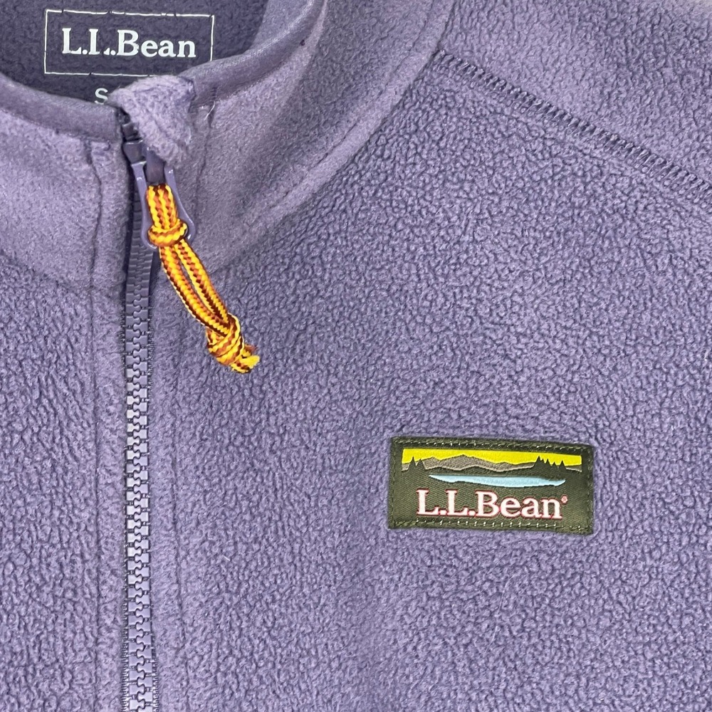 LL Bean Womens Petite S Purple Mountain Classic Full Zip Fleece Jacket 505339 - Picture 8 of 9